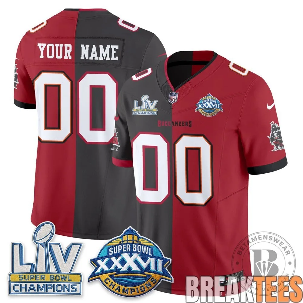 Split Edition Football Jersey for Tampa Bay Buccaneers Super Bowl Champions