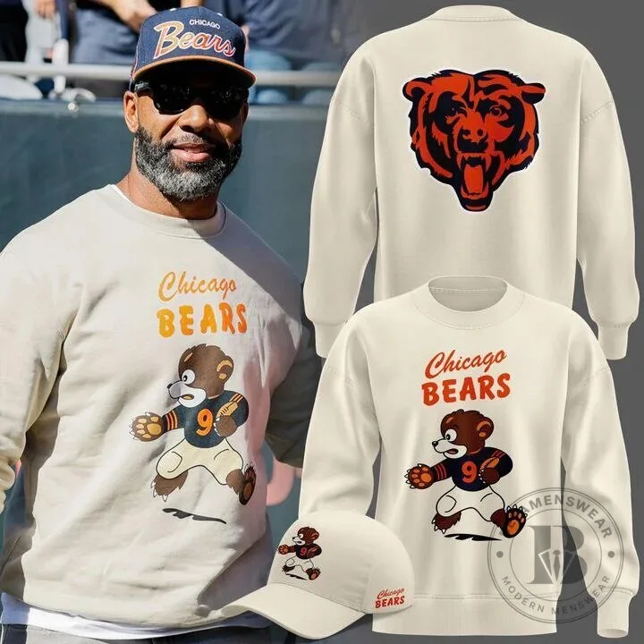 Chicago Bears Matt Forte Number 22 Football Player Cartoon Bear Sweatshirt