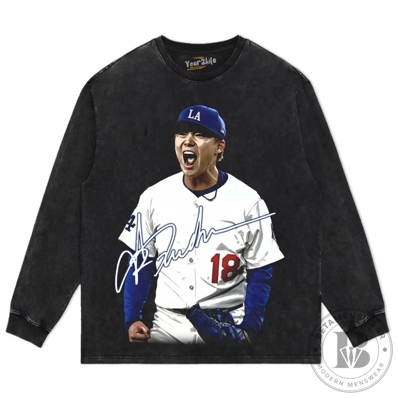 Yoshinobu Yamamoto Los Angeles Dodgers Baseball Player T-Shirt 18 Yoshinobu Yamamoto Los Angeles Dodgers Baseball Player T-Shirt