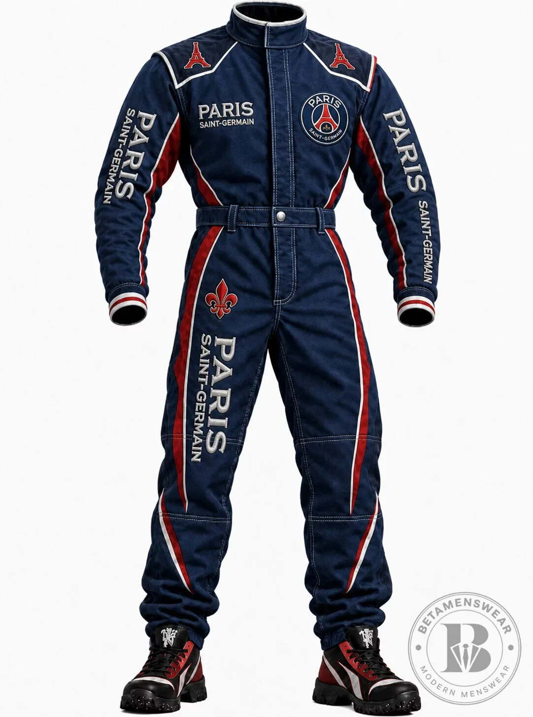 Paris Saint-Germain Football Club Racing Driver Uniform Jumpsuit