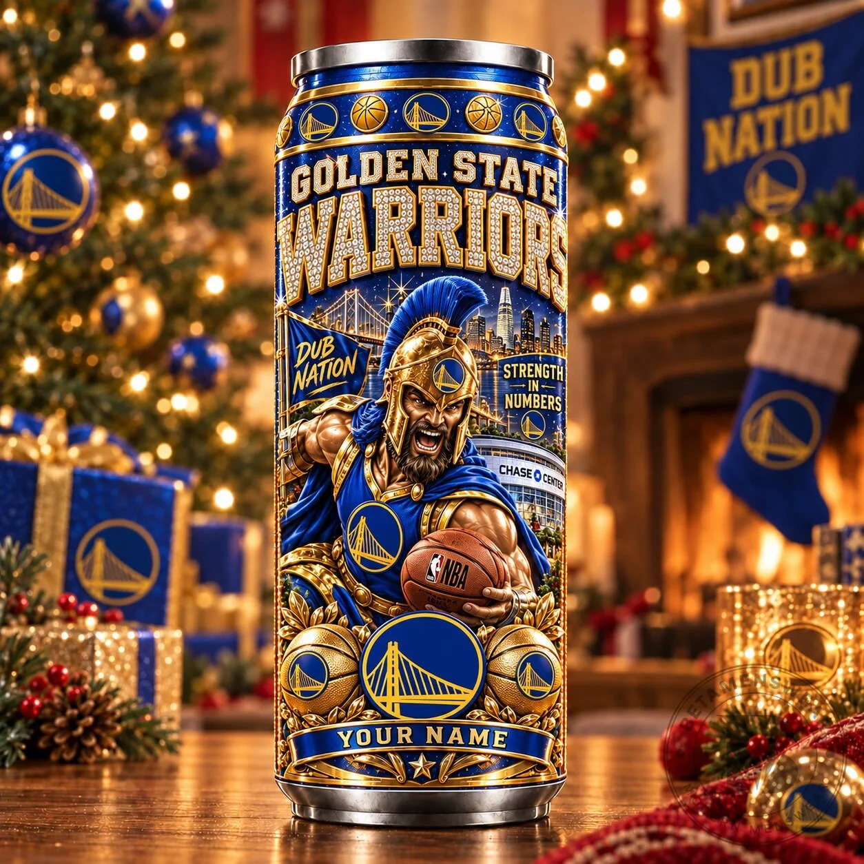 Golden State Warriors Basketball Team Personalized Insulated Can Tumbler
