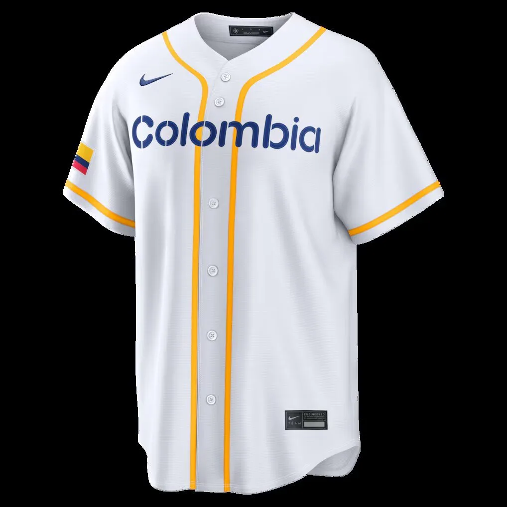 Colombia National Team White 2026 World Baseball Classic Home Jersey