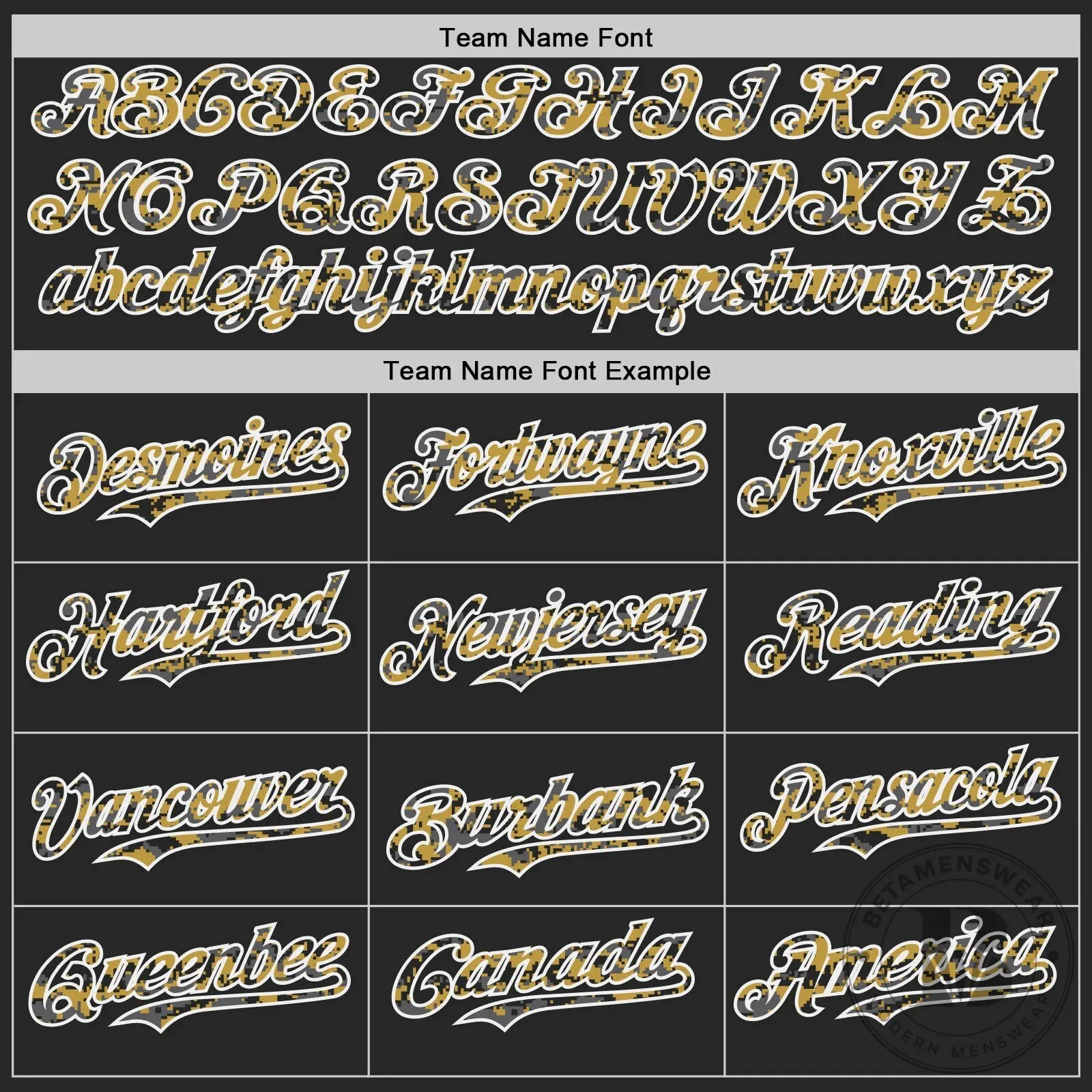 Authentic Baseball Jersey in Custom Two Tone Black Gold Digital Camouflage Pattern 12 Authentic Baseball Jersey in Custom Two Tone Black Gold Digital Camouflage Pattern