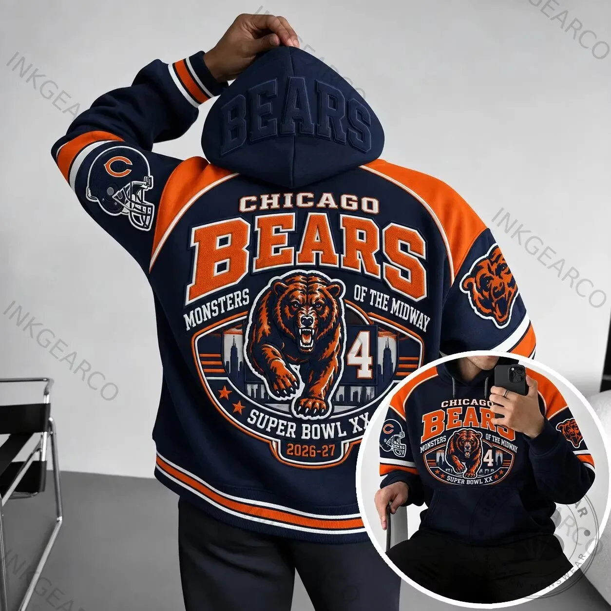 Chicago Bears Monsters of the Midway Super Bowl XX 2026-27 Football Hoodie