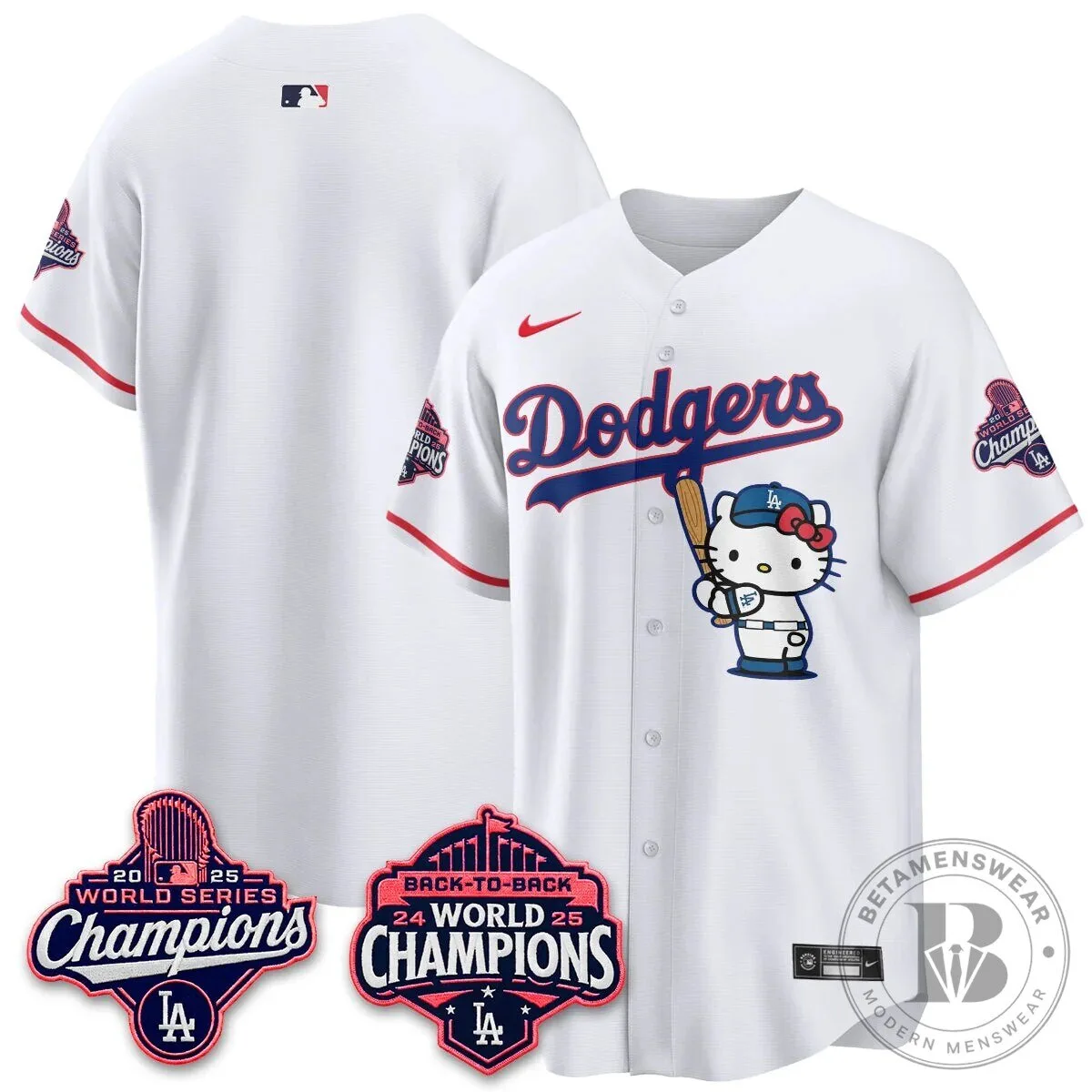 Shohei Ohtani Los Angeles Dodgers Hello Kitty 2025 World Series Champions Baseball Jersey 67 Shohei Ohtani Los Angeles Dodgers Hello Kitty 2025 World Series Champions Baseball Jersey