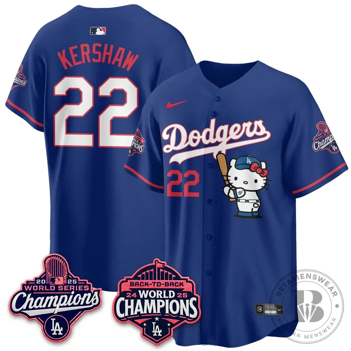Shohei Ohtani Los Angeles Dodgers Hello Kitty 2025 World Series Champions Baseball Jersey 69 Shohei Ohtani Los Angeles Dodgers Hello Kitty 2025 World Series Champions Baseball Jersey
