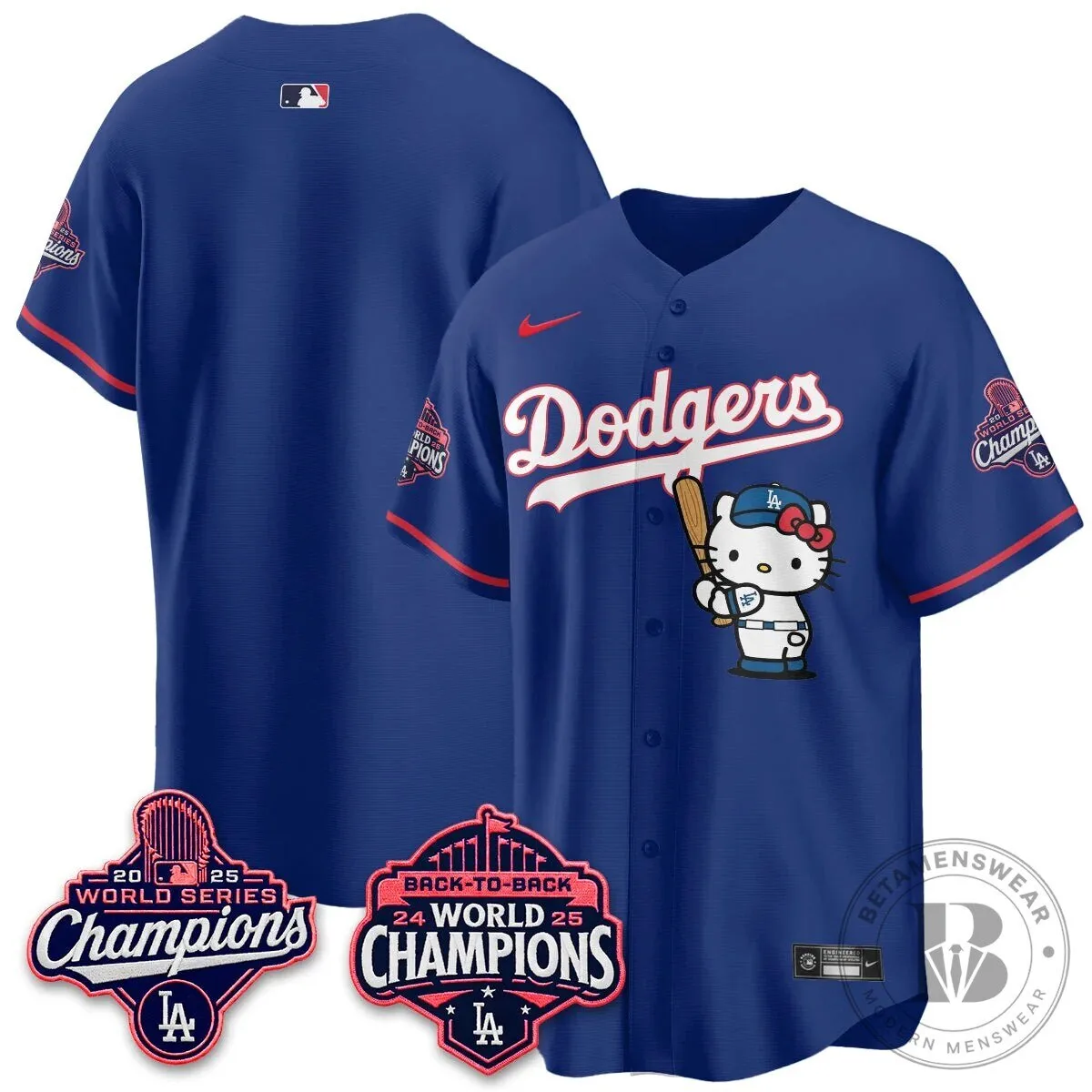 Shohei Ohtani Los Angeles Dodgers Hello Kitty 2025 World Series Champions Baseball Jersey 78 Shohei Ohtani Los Angeles Dodgers Hello Kitty 2025 World Series Champions Baseball Jersey