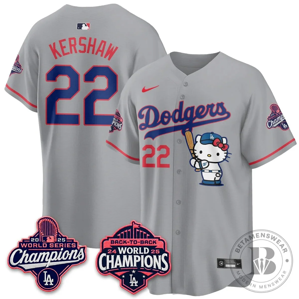 Shohei Ohtani Los Angeles Dodgers Hello Kitty 2025 World Series Champions Baseball Jersey 80 Shohei Ohtani Los Angeles Dodgers Hello Kitty 2025 World Series Champions Baseball Jersey