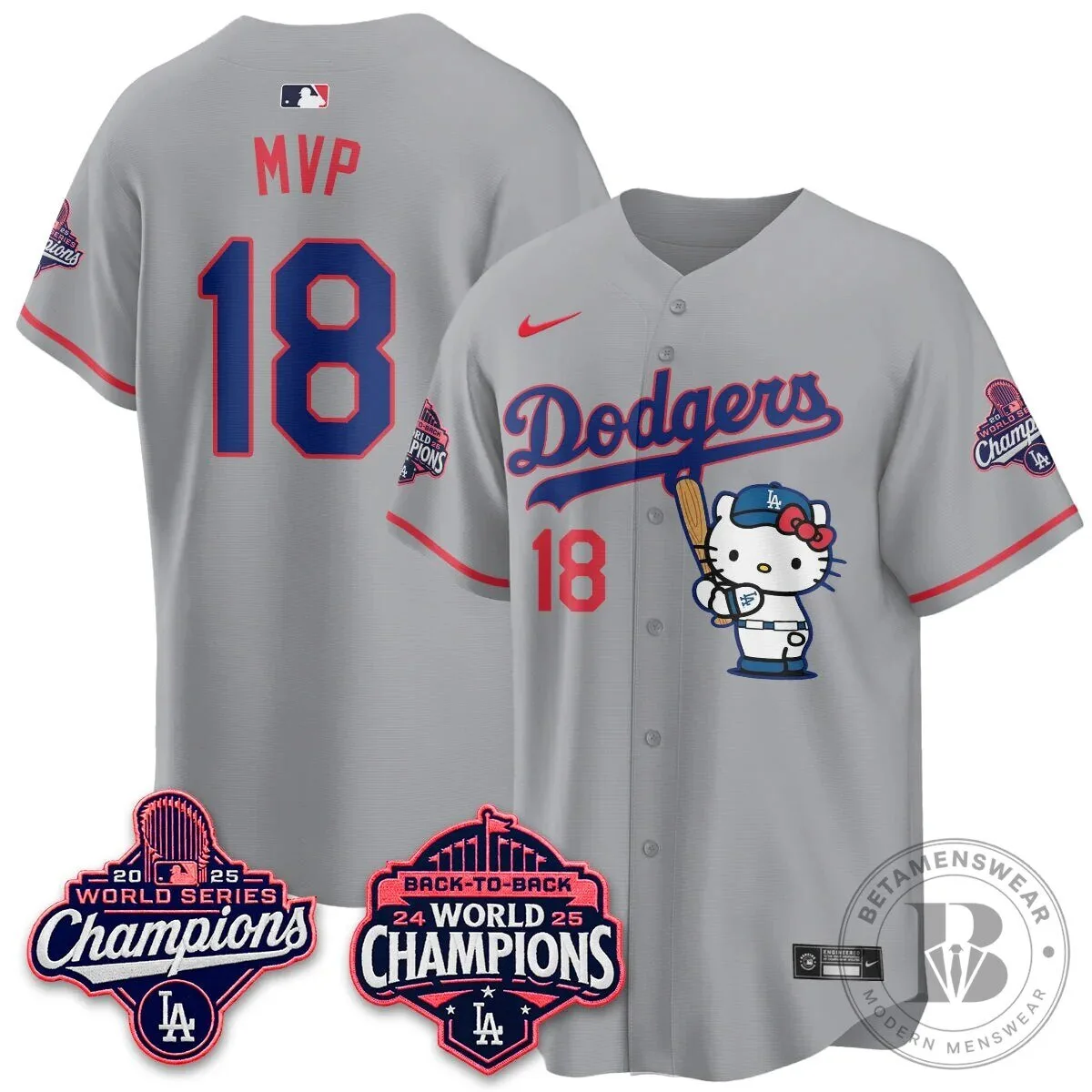 Shohei Ohtani Los Angeles Dodgers Hello Kitty 2025 World Series Champions Baseball Jersey 88 Shohei Ohtani Los Angeles Dodgers Hello Kitty 2025 World Series Champions Baseball Jersey