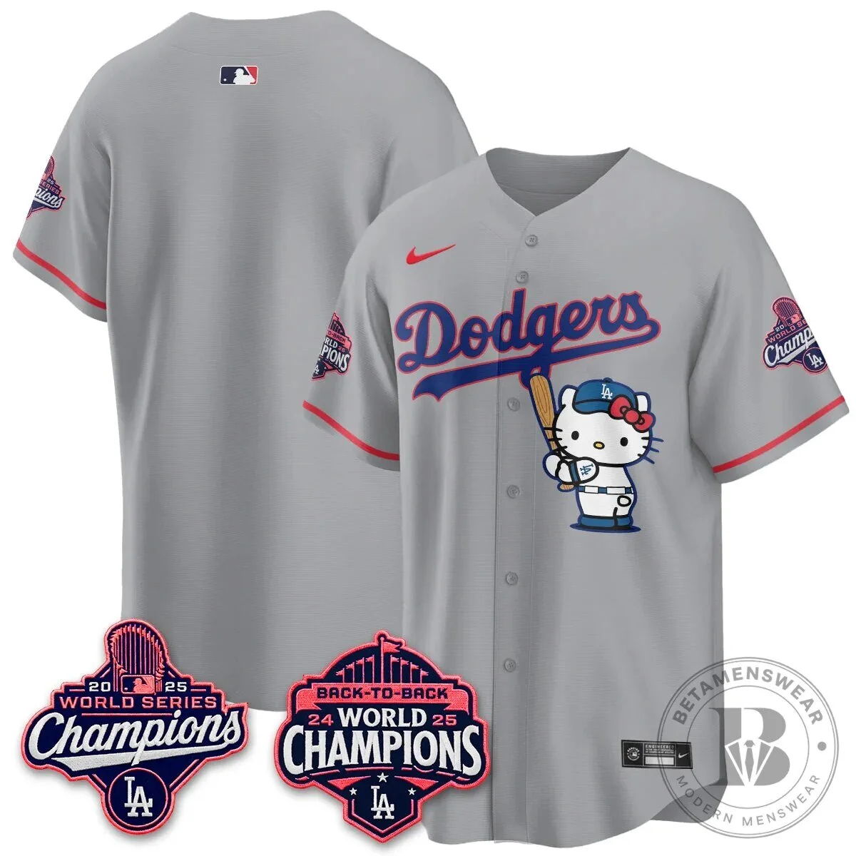 Shohei Ohtani Los Angeles Dodgers Hello Kitty 2025 World Series Champions Baseball Jersey 89 Shohei Ohtani Los Angeles Dodgers Hello Kitty 2025 World Series Champions Baseball Jersey
