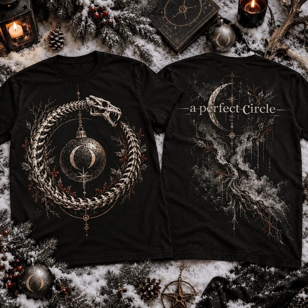 A Perfect Circle Serpent Winter Eclipse Alternative Metal Band T-Shirt