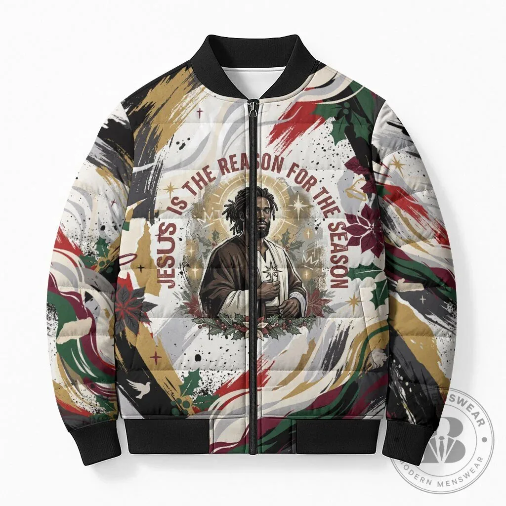 Jesus Is The Reason For The Season Christian Religious Christmas Bomber Jacket