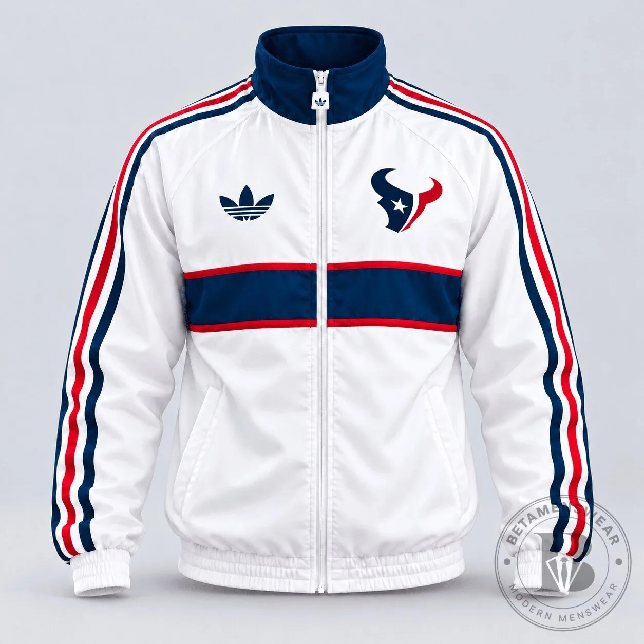 Houston Texans Vintage Heritage Triple Stripe Full-Zip Track Jacket