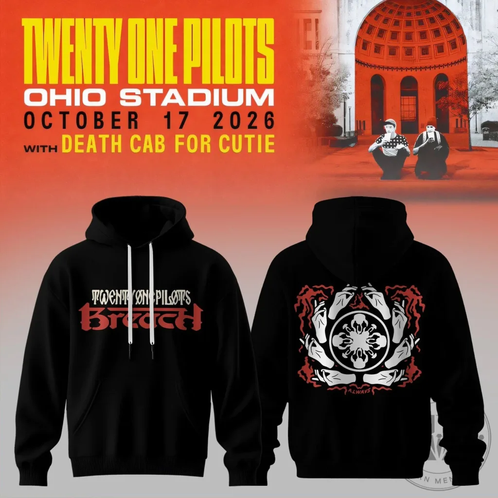 Twenty One Pilots The Ohio Stadium October 2026 Concert Tour Black Hoodie Twenty One Pilots The Ohio Stadium October 2026 Concert Tour Black Hoodie