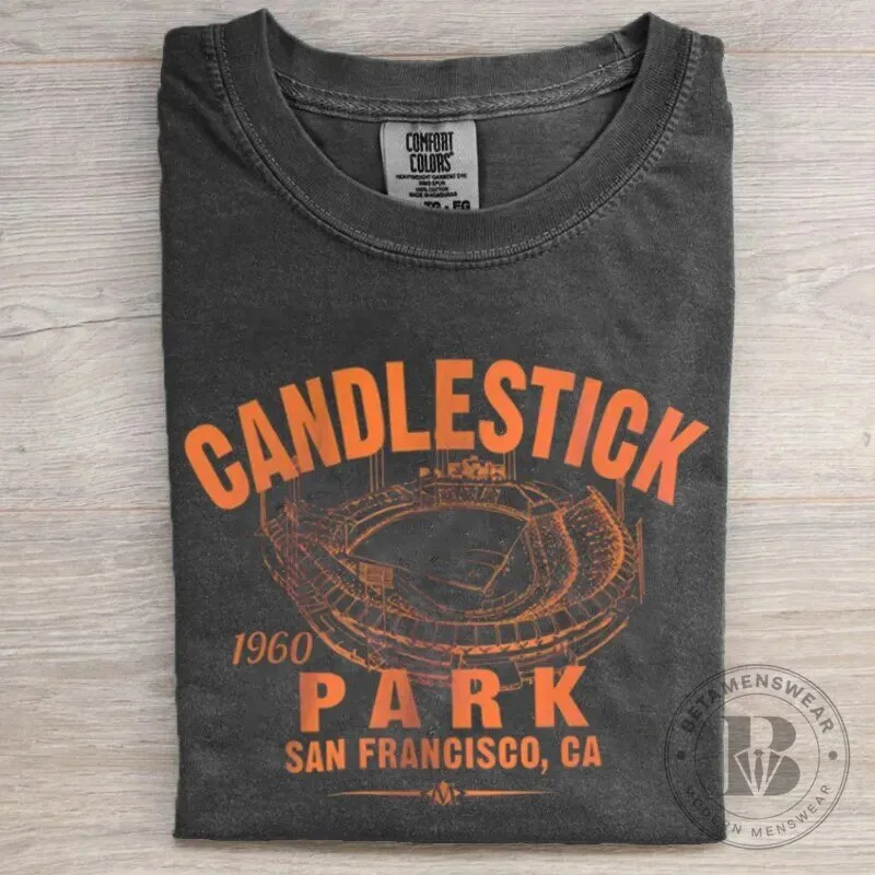 Vintage Candlestick Park San Francisco Baseball Stadium 1960 T-Shirt