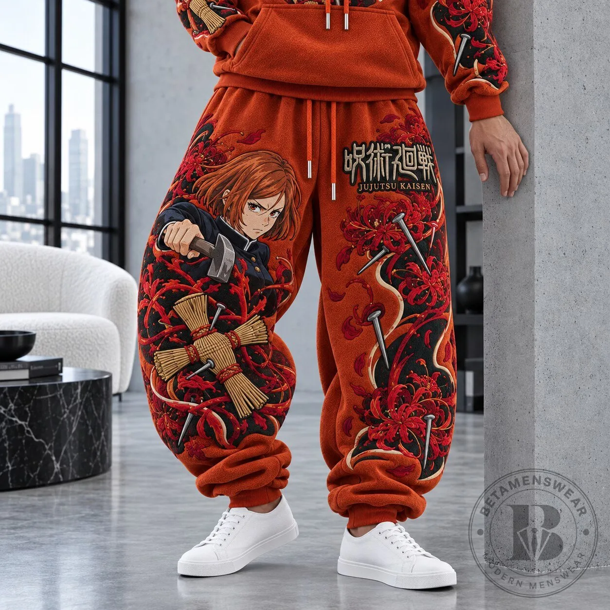 Jujutsu Kaisen Nobara Kugisaki Japanese Anime Graphic Print Sweatpants