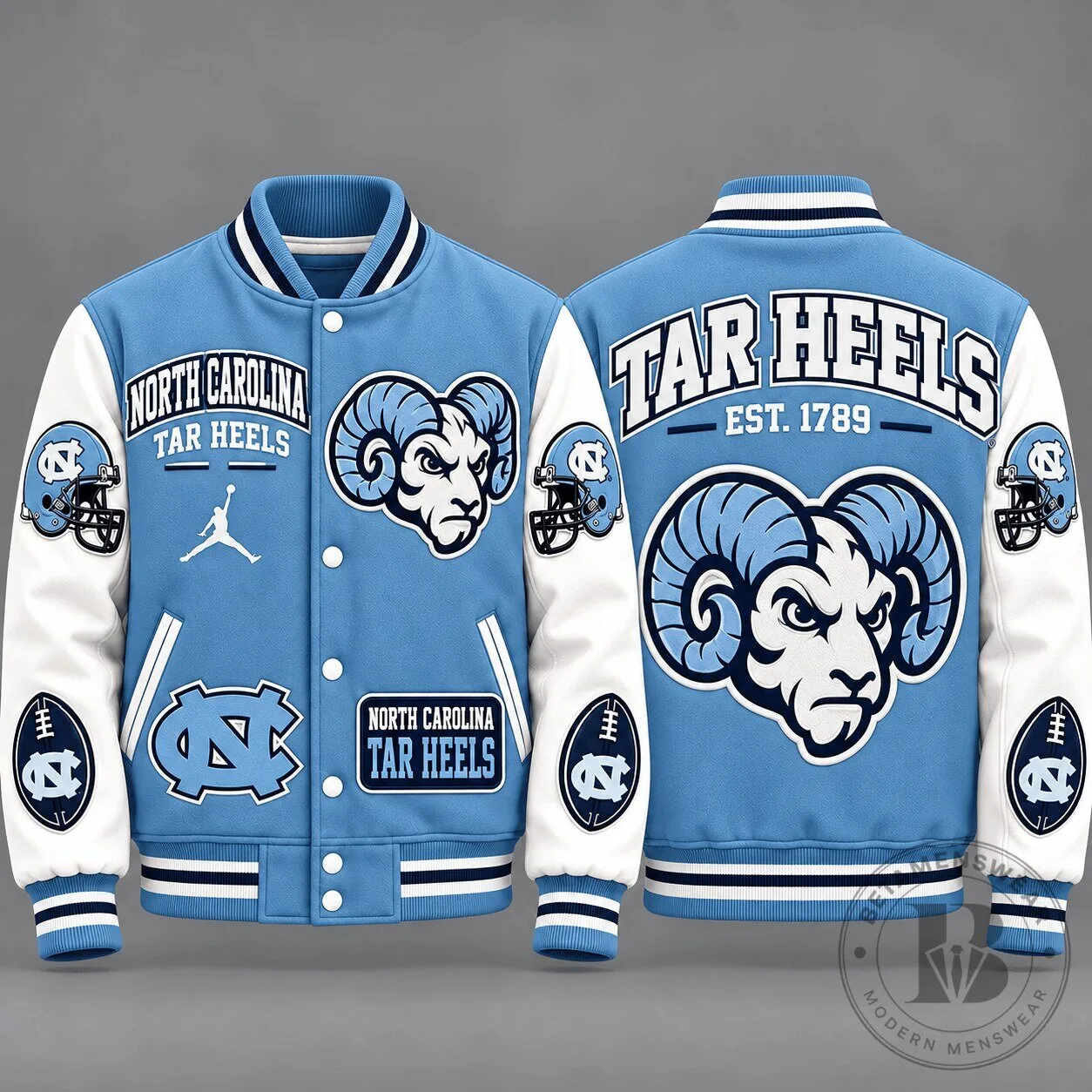 North Carolina Tar Heels NCAA Vintage Football Varsity Jacket