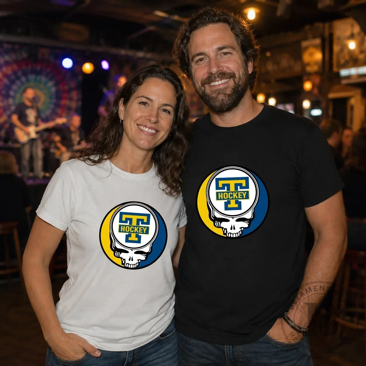 Trinity College Hockey Grateful Dead Steal Your Face Skull T-Shirt