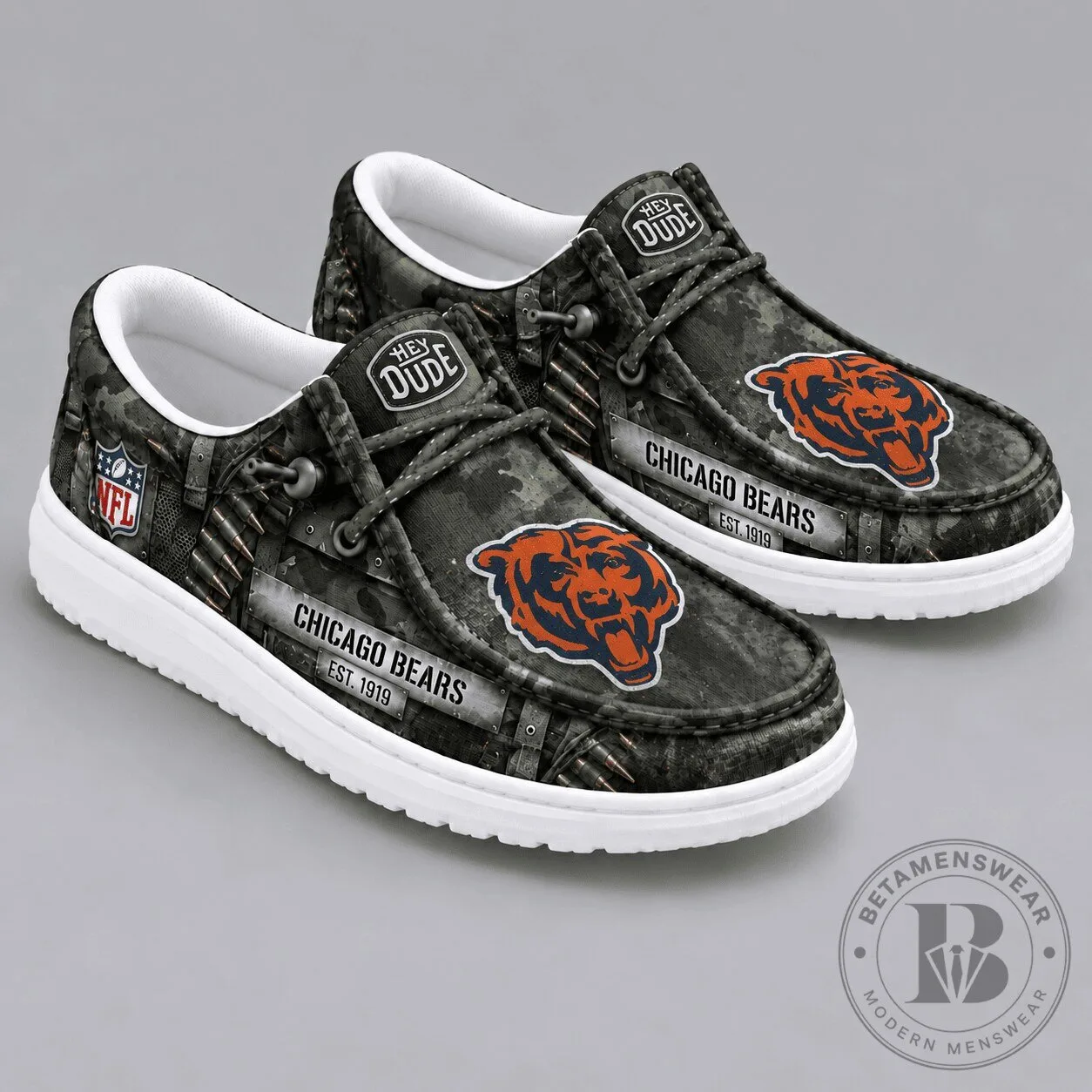 Camouflage Loafer Shoes for Chicago Bears Fans in the National Football League