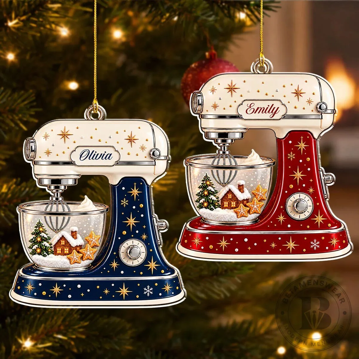 Personalized Christmas Baking Mixer Acrylic Ornament