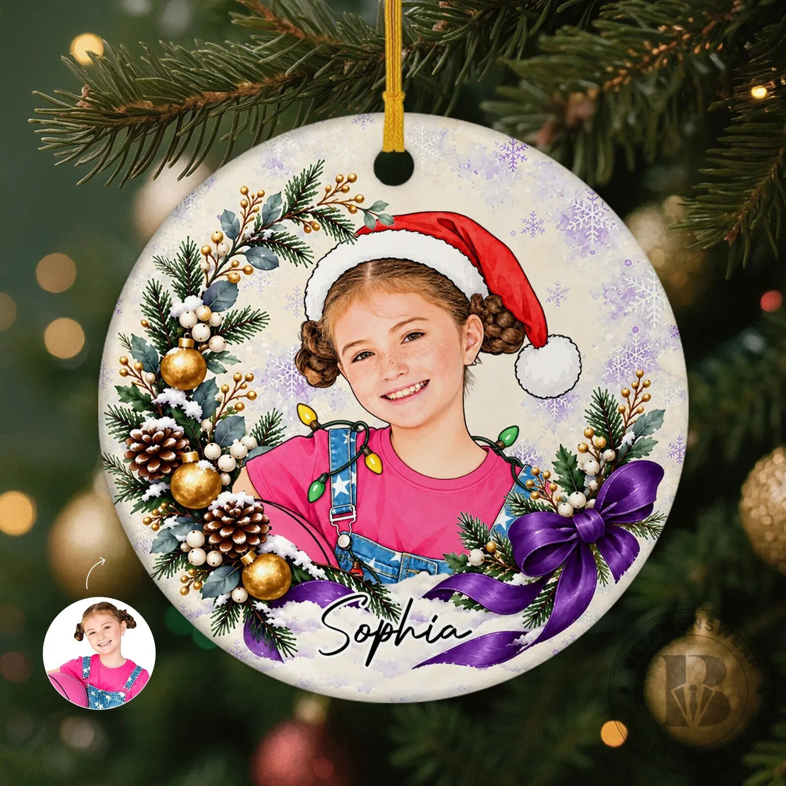 Personalized Christmas Child Photo Ceramic Ornament Custom Kids Holiday Decoration 8 Personalized Christmas Child Photo Ceramic Ornament Custom Kids Holiday Decoration
