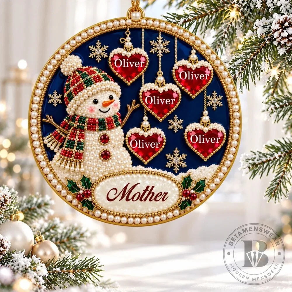Personalized Snowman Family Christmas Ornament Custom Names Holiday Tree Decor 15 Personalized Snowman Family Christmas Ornament Custom Names Holiday Tree Decor