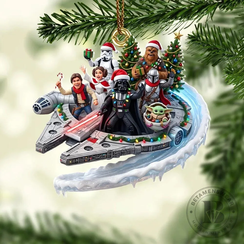 Star Wars Millennium Falcon Christmas Holiday Family Acrylic Ornament