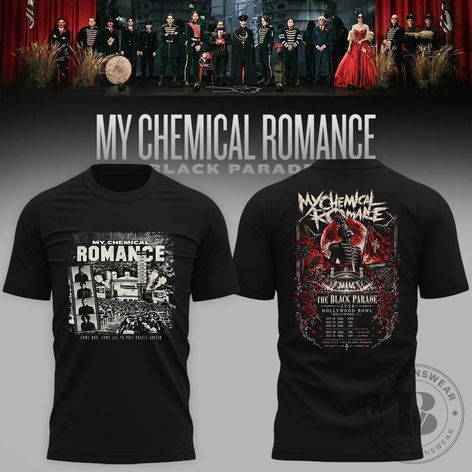 Los Angeles Concert T-Shirt for My Chemical Romance: Black Parade at Hollywood Bowl