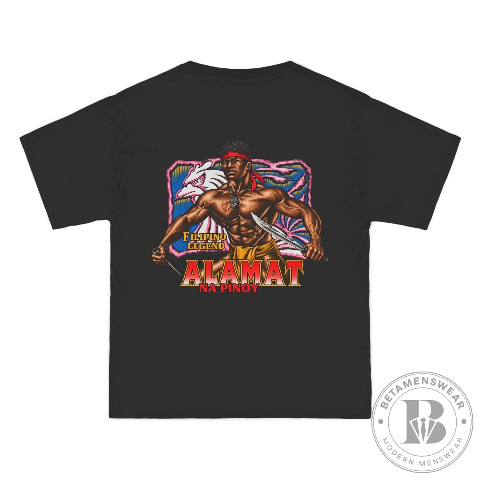 Filipino Legend Alamat Na Pinoy Warrior Strength Black T-Shirt