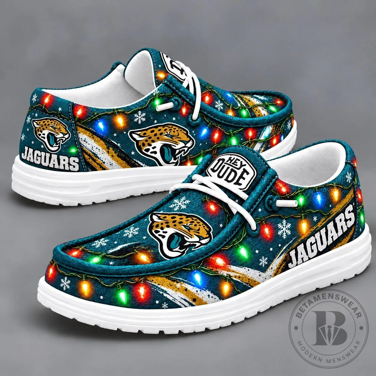 Jacksonville Jaguars Christmas Holiday String Lights Loafer Shoes