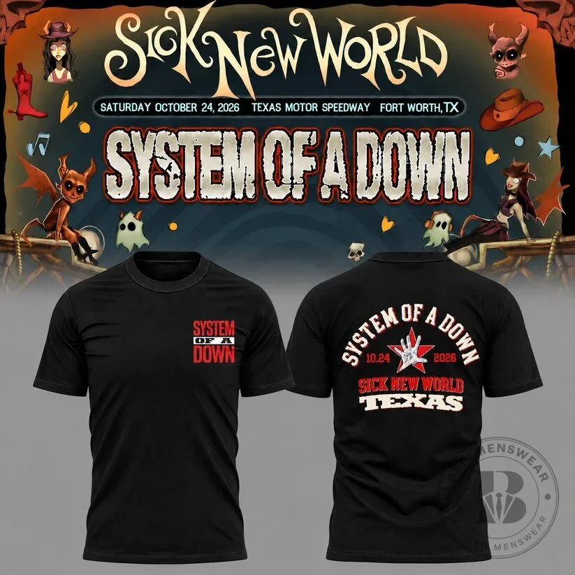 System Of A Down Sick New World Texas Motor Speedway Fort Worth Event T-Shirt