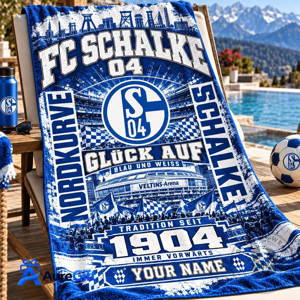 FC Schalke 04 Bundesliga Matchday Personalized Bath Towel