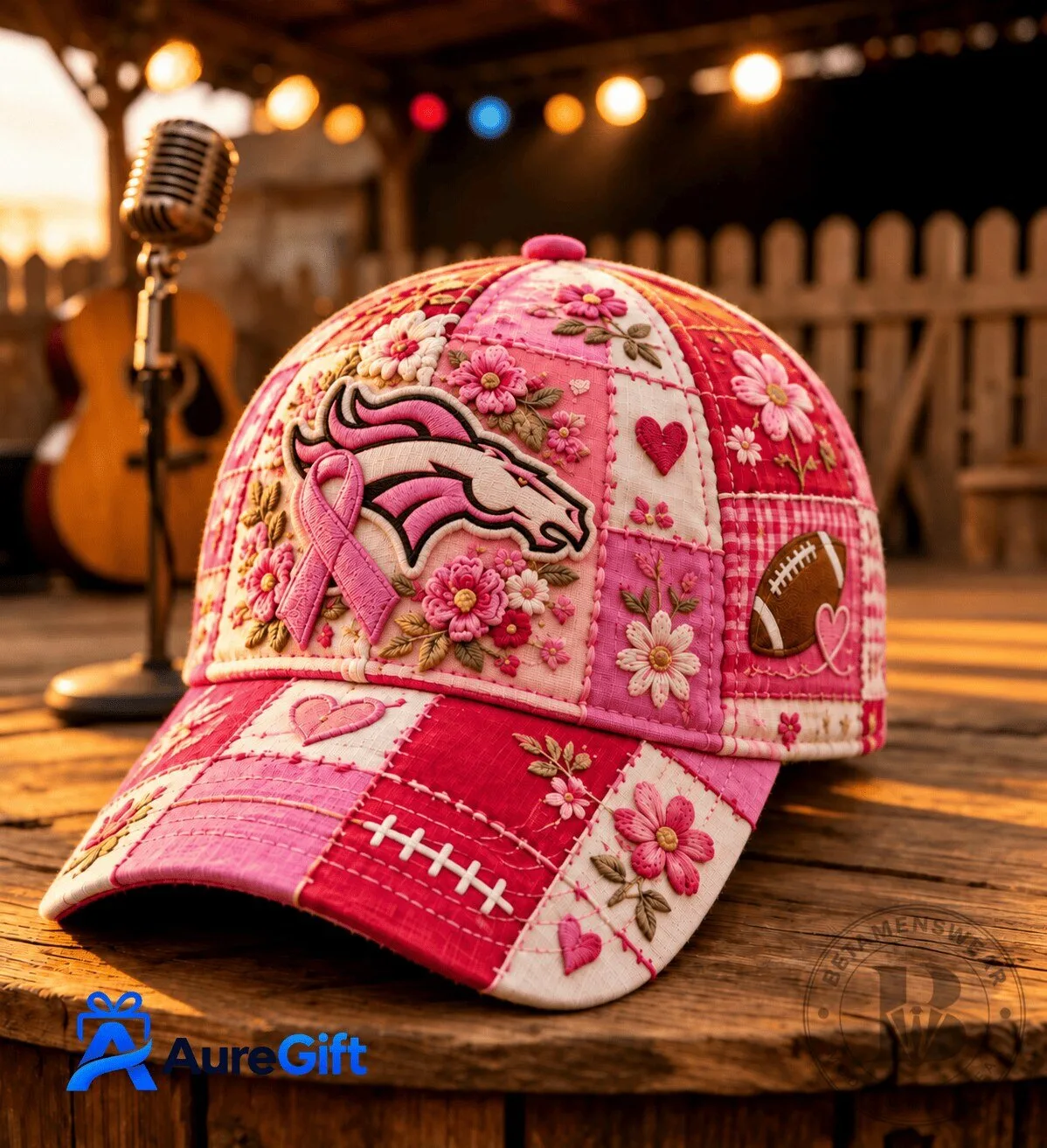 Denver Broncos Breast Cancer Awareness Pink Patchwork Embroidered Baseball Cap Hat 3 Denver Broncos Breast Cancer Awareness Pink Patchwork Embroidered Baseball Cap Hat