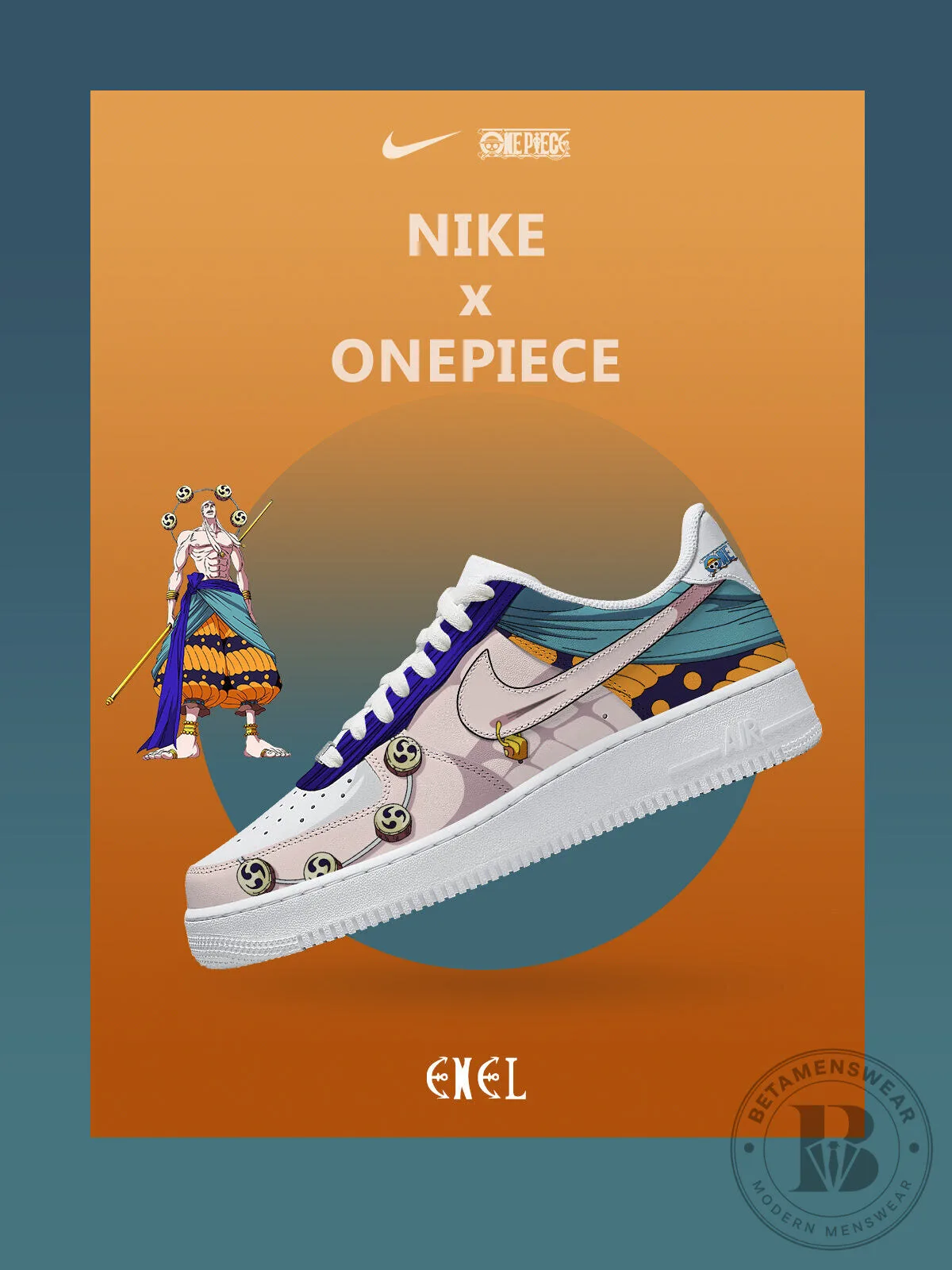 One Piece Enel Character Nike Air Force 1 Custom Shoes