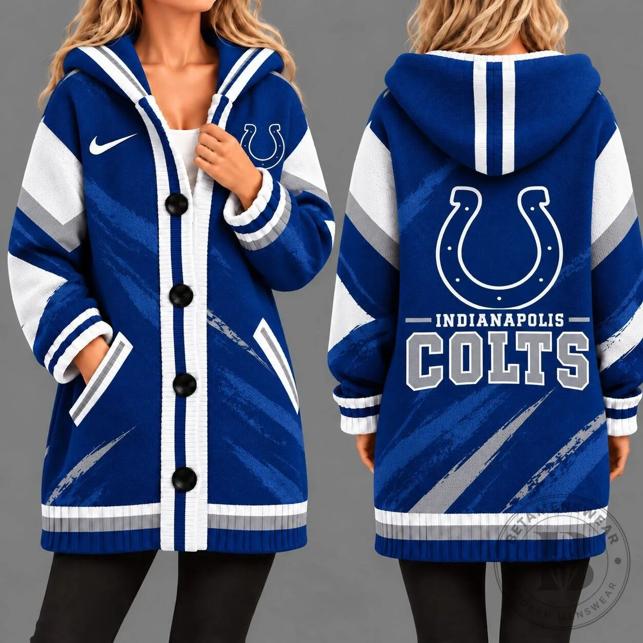 Indianapolis Colts NFL Team Pride Oversized Cardigan Jacket
