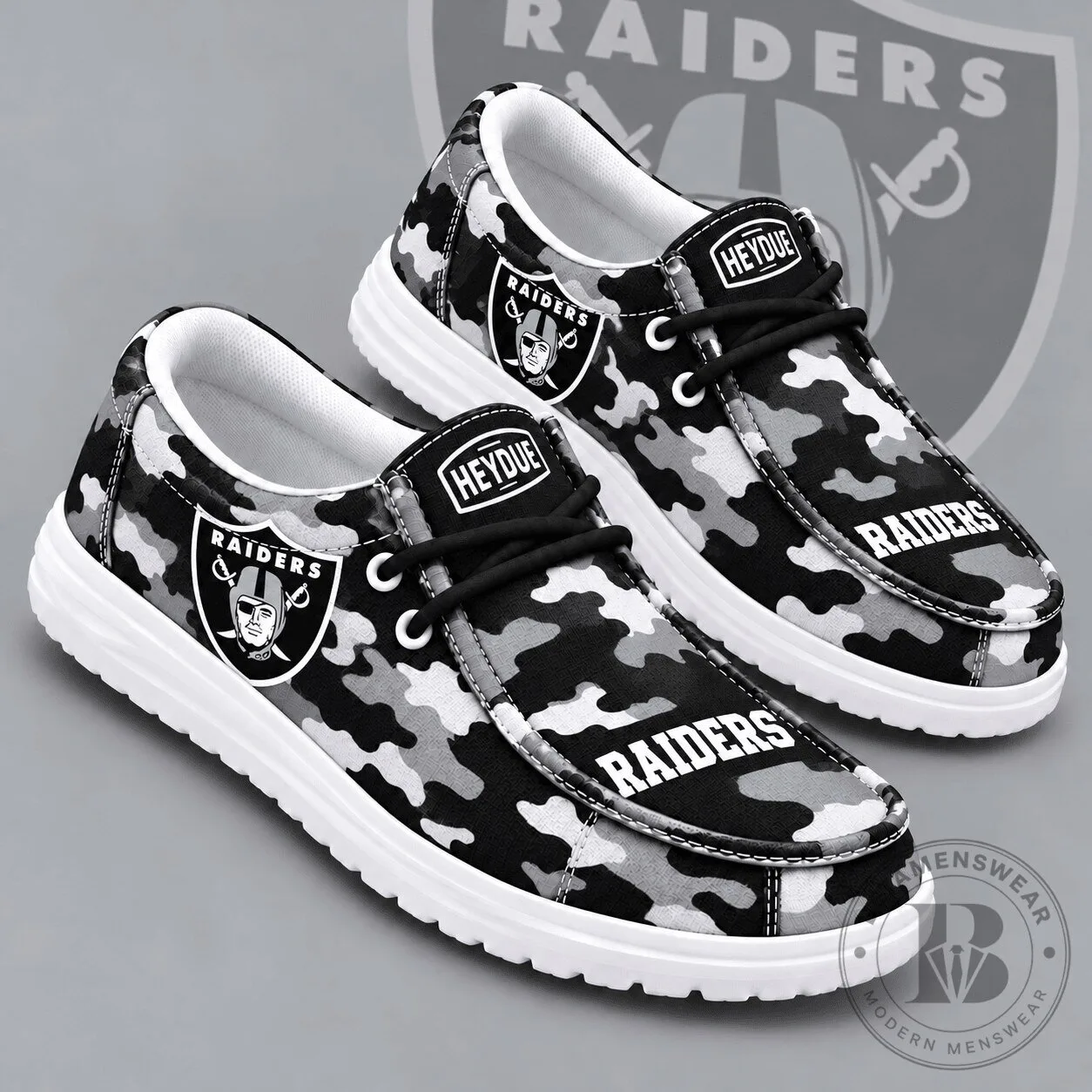 Las Vegas Raiders Urban Camouflage Print Casual Shoes for Men and Women