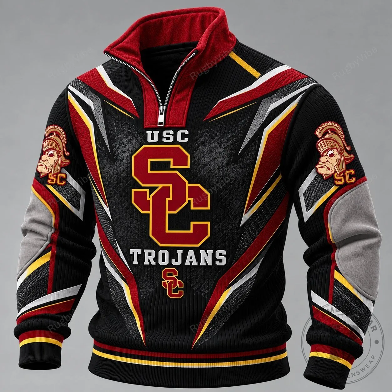 USC Trojans College Football Team Half-Zip Pullover Sweatshirt